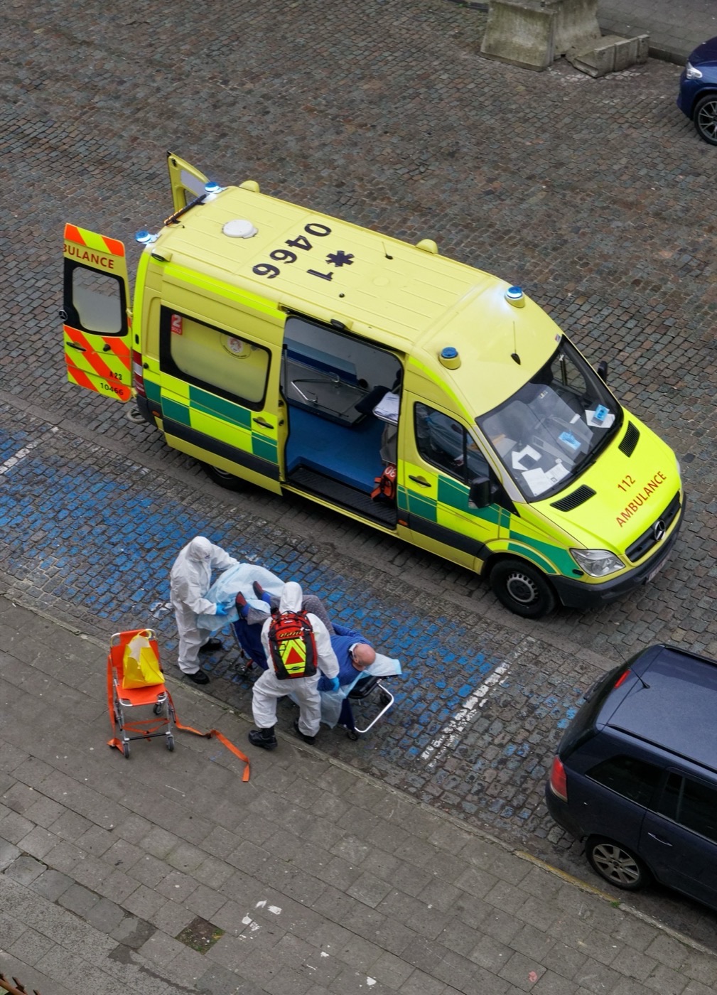 Emergency medical paramedic response and air ambulance transfer