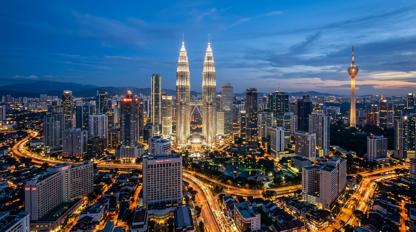 Petronas Twin Towers and Kuala Lumpur City Skyline