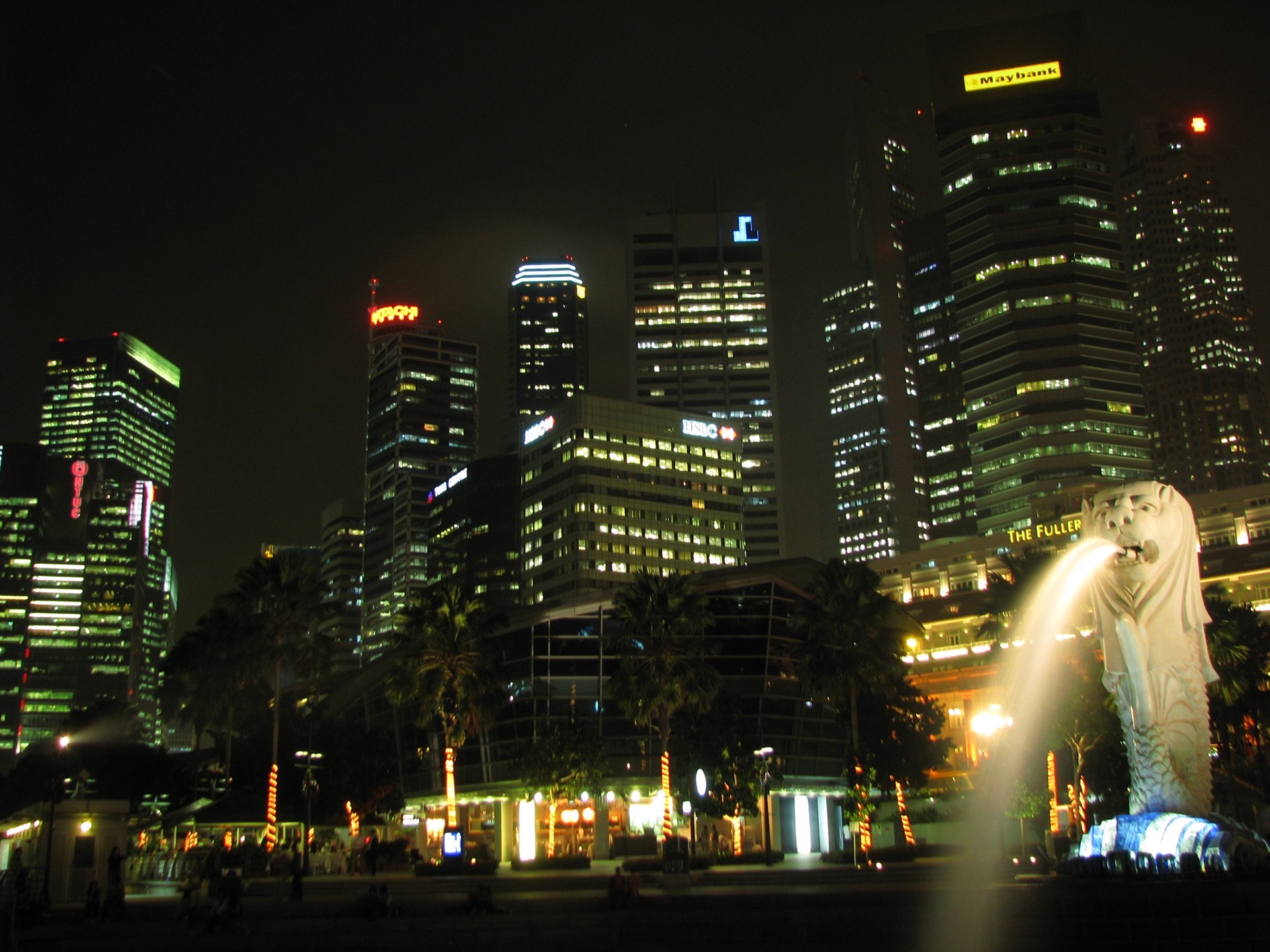 Raffles Place and commercial financial center towers in Singapore